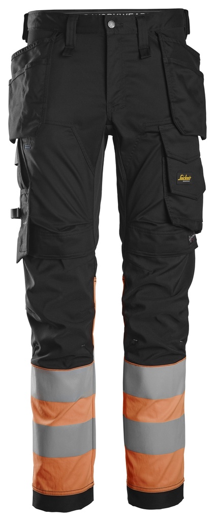 [62340455044] Snickers 6234- Pantalon en tissu extensible avec poches holster H.V, cl.1 (0455, 44)