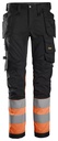 Snickers 6234- Pantalon en tissu extensible avec poches holster H.V, cl.1