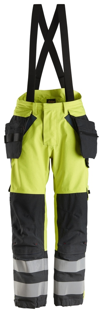 Snickers 6568 -  ProtecWork-  Pantalon GORE- TEX imperméable avec poches holster-  haute visibilité-  Classe 2