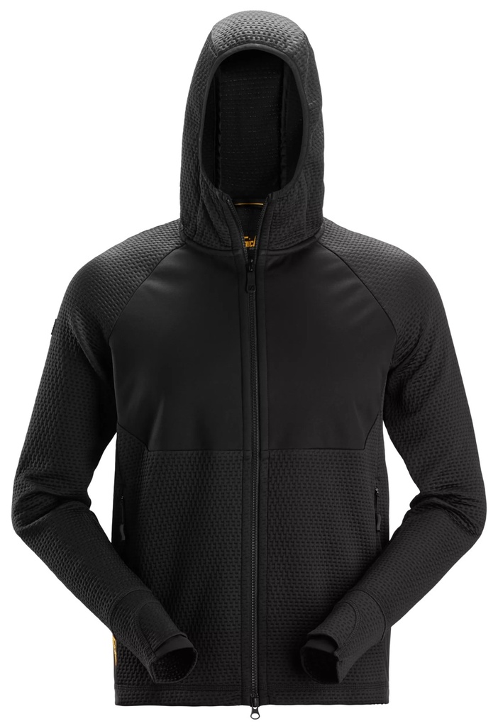 [84050404003] Snickers 8405- FlexiWork, Veste à capuche de couche intermédiaire avec fermeture à glissière pleine longueur (0404, XS)