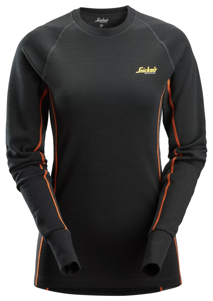 Snickers 9470 – Haut pour femme Stay Warm en laine mérinos pour couche de base