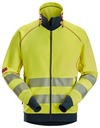 Snickers 2868- sweat zippé, haute visibilité, Classe 3/2