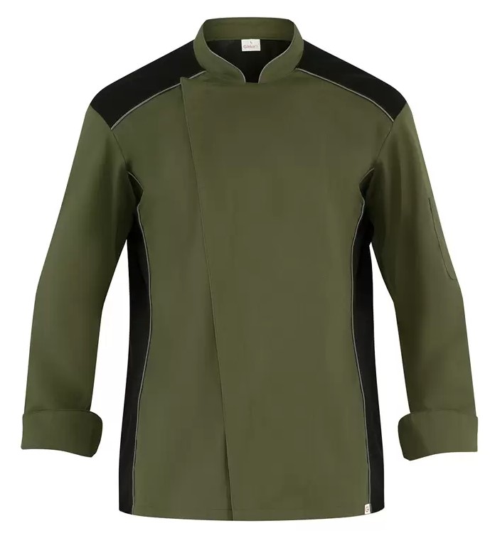 [Guido-Z43-S] Guido - Veste de cuisine (Z43- Militaire, S)