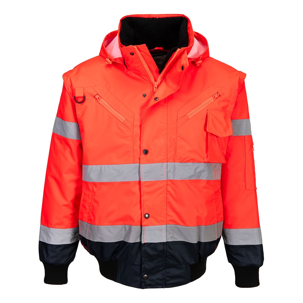 C465- Blouson bomber 3-en-1 Haute Visibilité