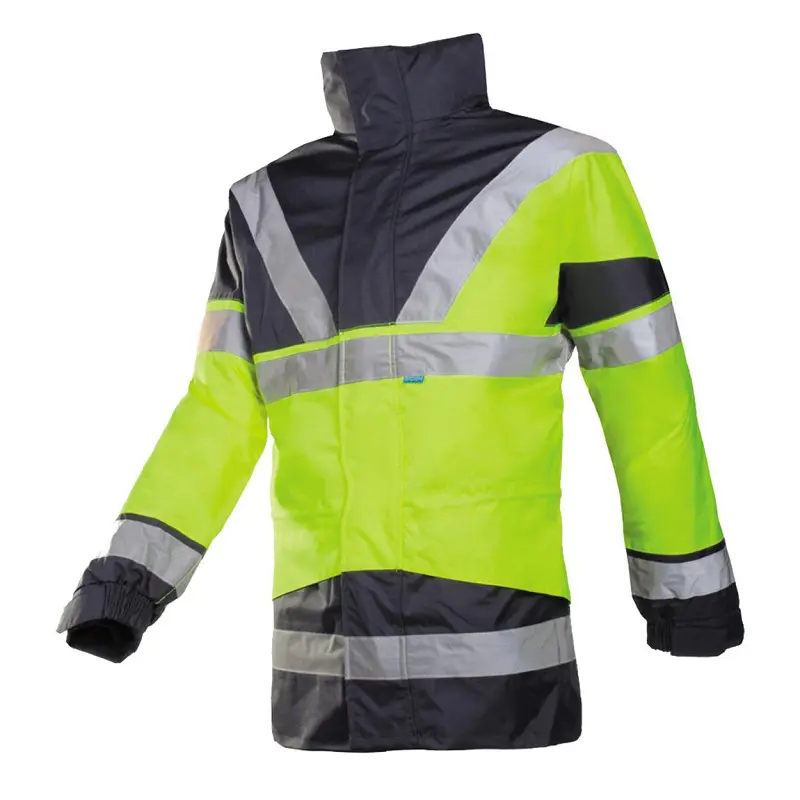 [209A-JauneHV/XS] Sioen 209A - Parka 4 en 1 Skollfield (XS, Jaune HV/ Bleu marine)