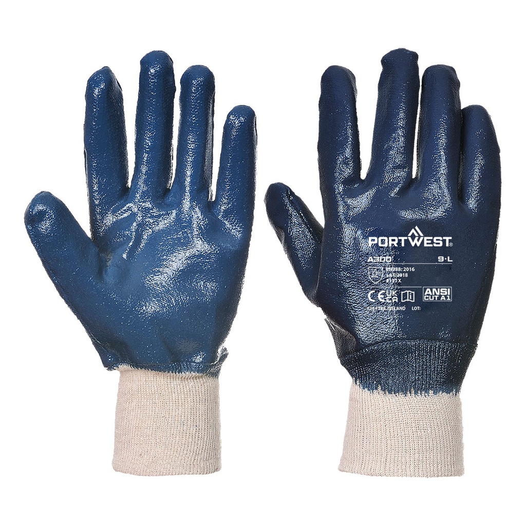 [A300] A300- Gant nitrile, poignet tricot