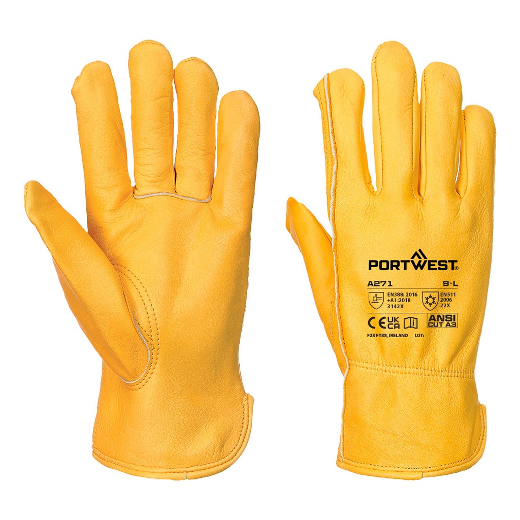 [A271] A271- Gant Driver cuir matelassé