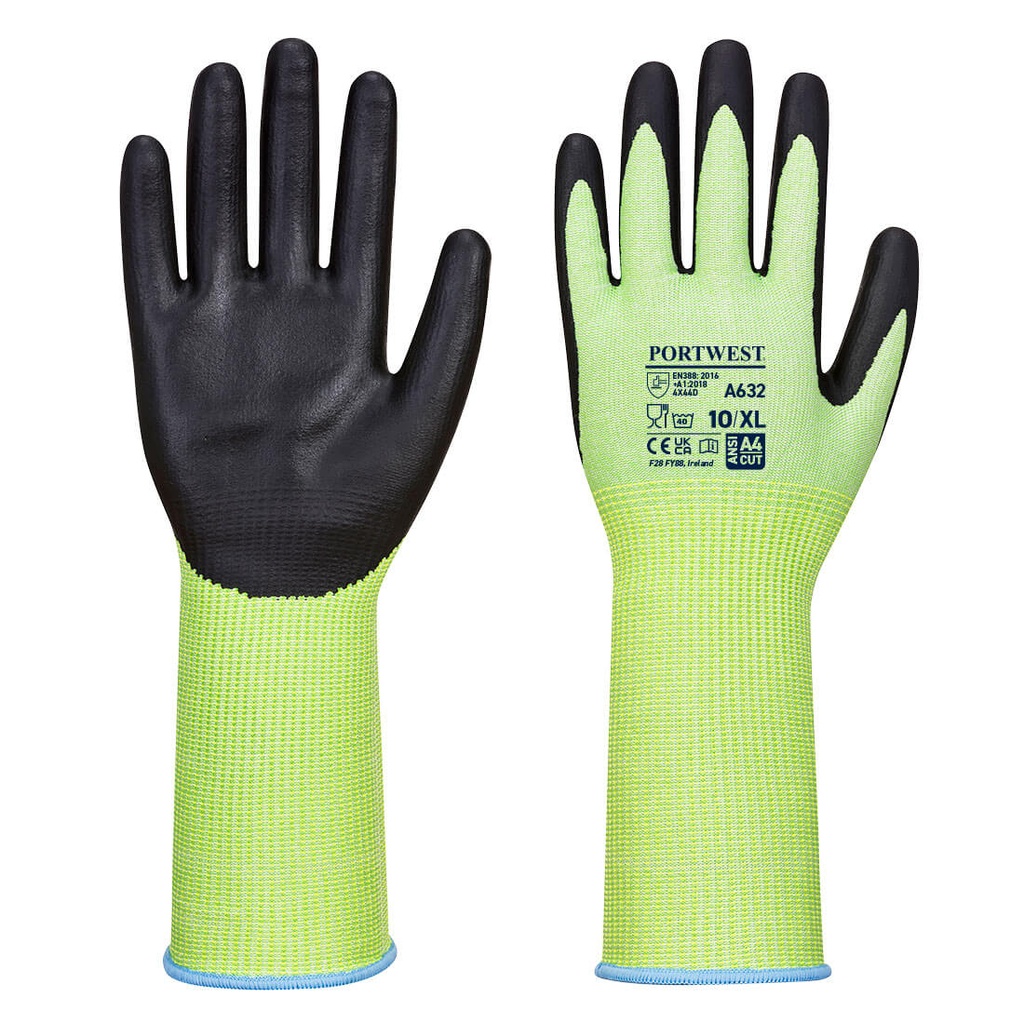[A632] A632- Gant anti-coupure D poignet long mousse nitrile