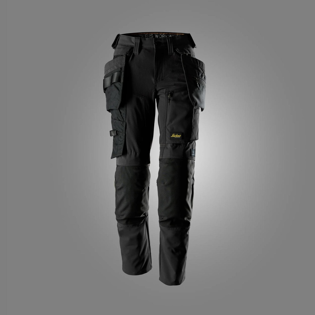 Snickers 6217 – AllroundWork, Pantalon pour femme en tissu extensible avec poches holster détachables