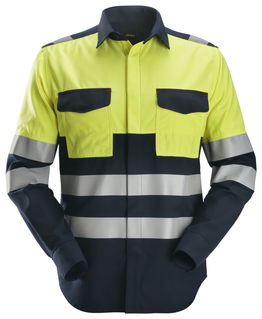 Snickers 8560 – ProtecWork, Chemise de soudeur manches longues haute visibilité, Classe 1