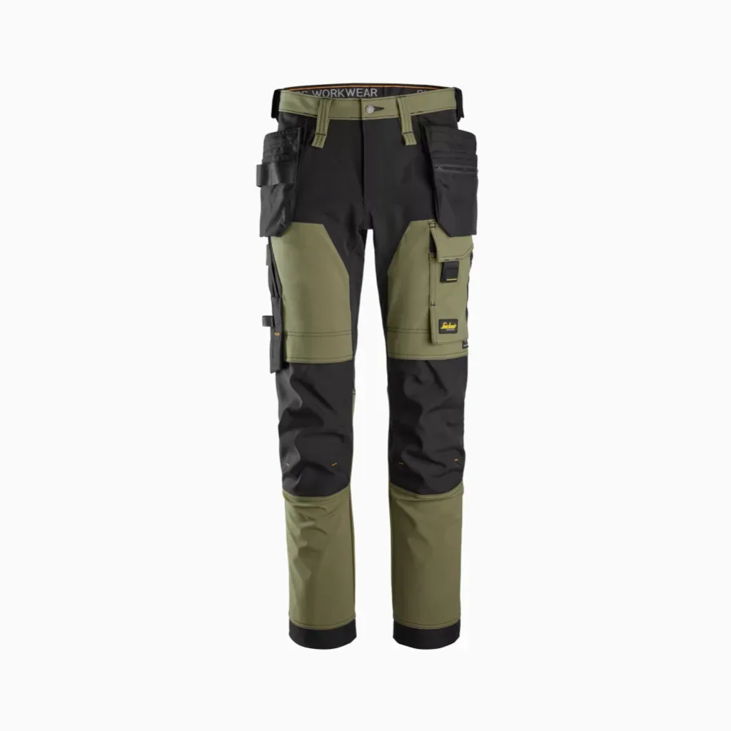 Snickers 6275 – AllroundWork, Pantalon en tissu extensible dans 4 directions avec poches holster