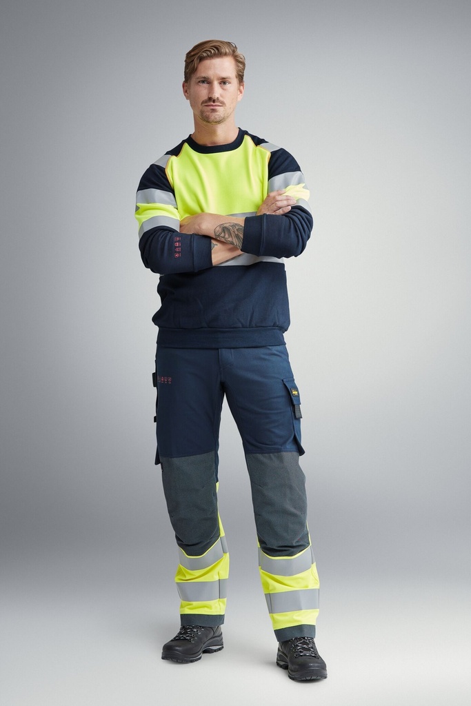 [6376] Snickers 6376 – ProtecWork, Pantalon de travail, haute visibilité, Classe 1