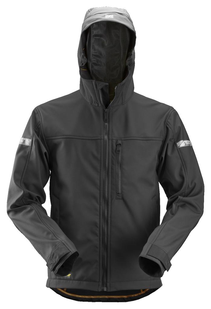 Snickers 1229 – AllroundWork, Veste Softshell à capuche (0400, XS, 32, Standard)