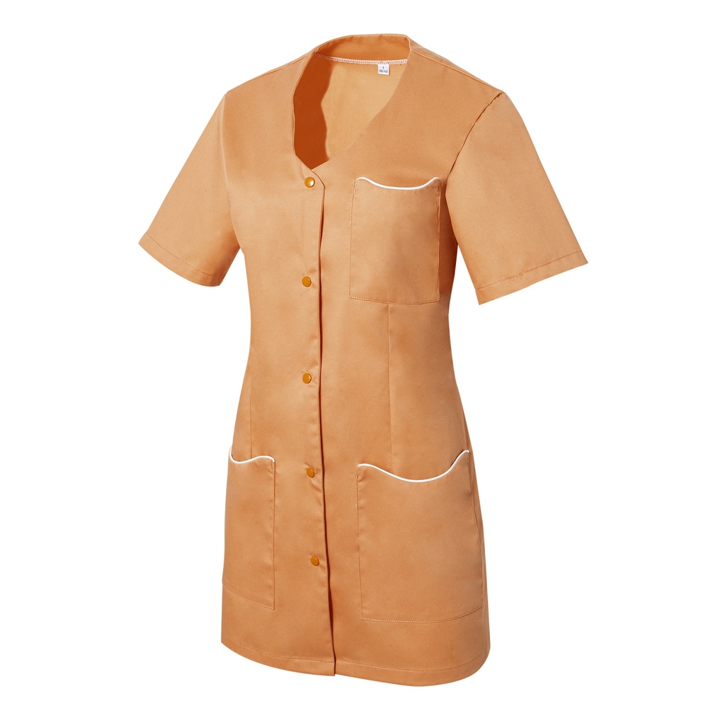 [LaurieMC-FLOR-0] LaurieMC - Tunique de Travail manches courtes (XS, Fleur d'oranger)