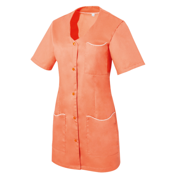 [LaurieMC-FLOR-0] LaurieMC - Tunique de Travail manches courtes (XS, Fleur d'oranger)