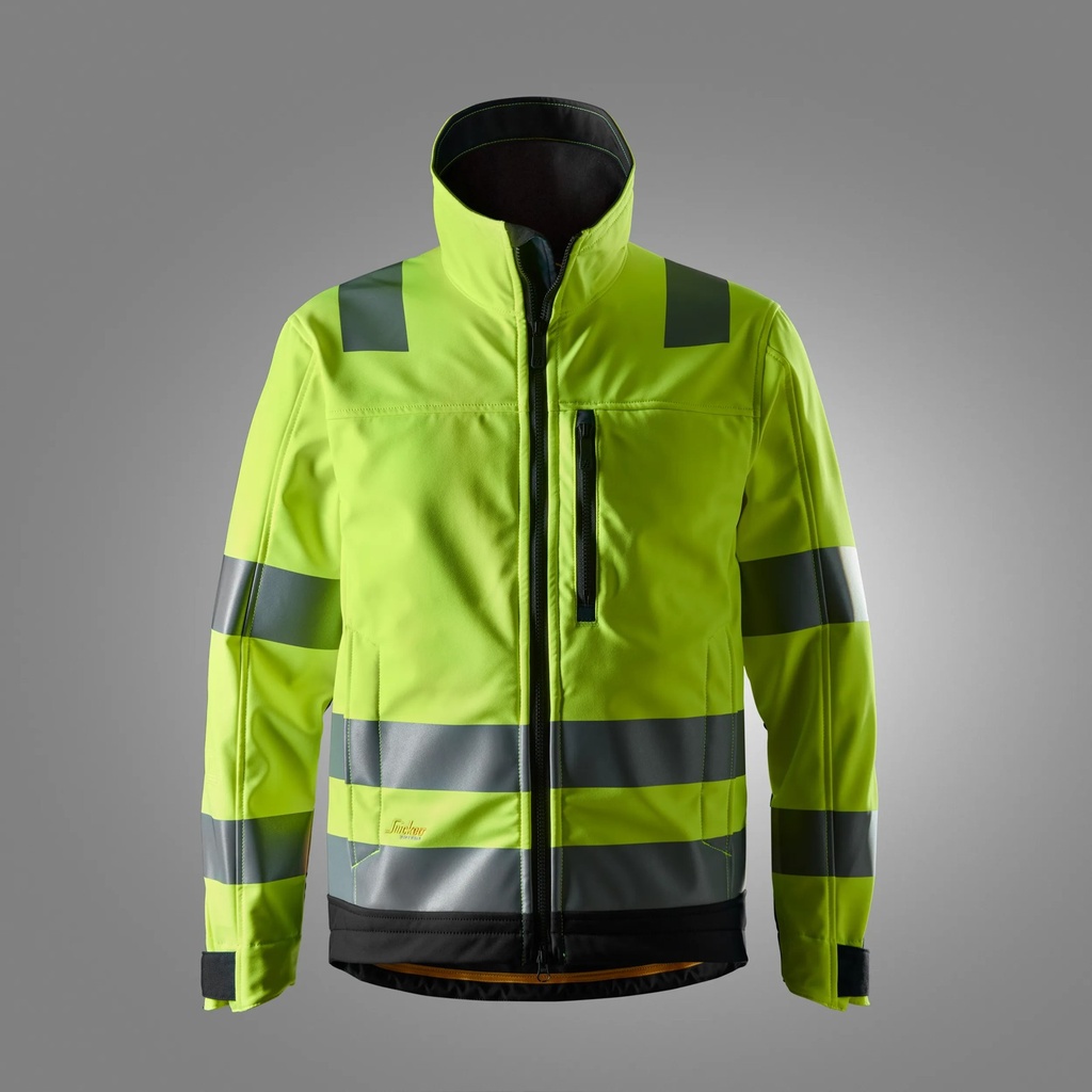 Snickers 1230 – AllroundWork, Veste Softshell haute visibilité, Classe 3
