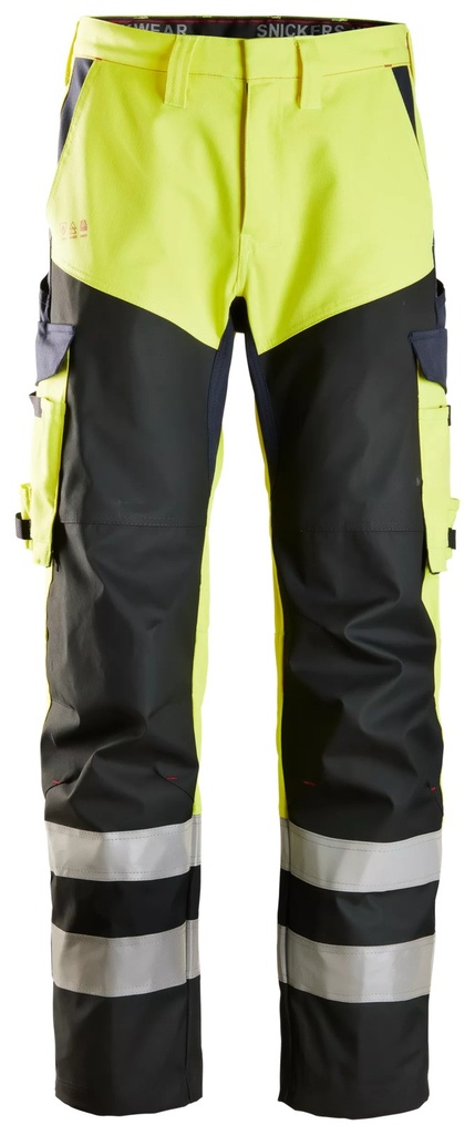 [63656695044] Snickers 6365 – ProtecWork, Pantalon avec au-dessus de cuisses renforcé, haute visibilité, Classe 1 (44)
