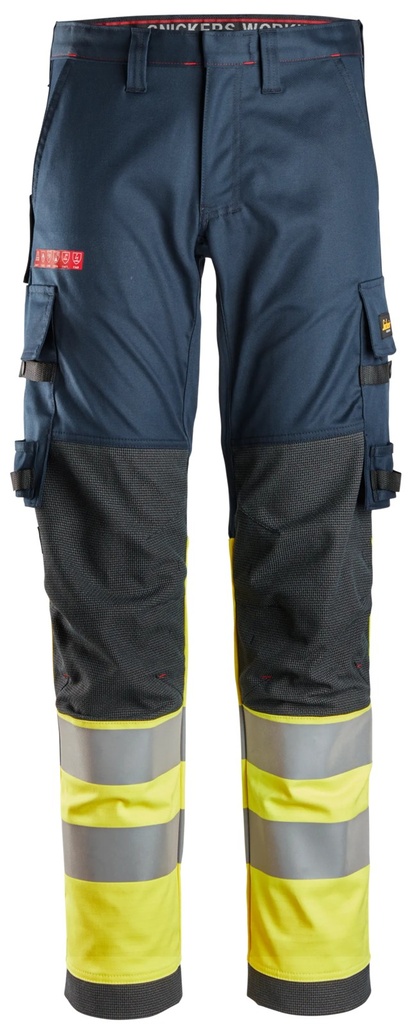 [63749566044] Snickers 6374 – ProtecWork, Pantalon de travail extensible, haute visibilité, Classe 1 (44)