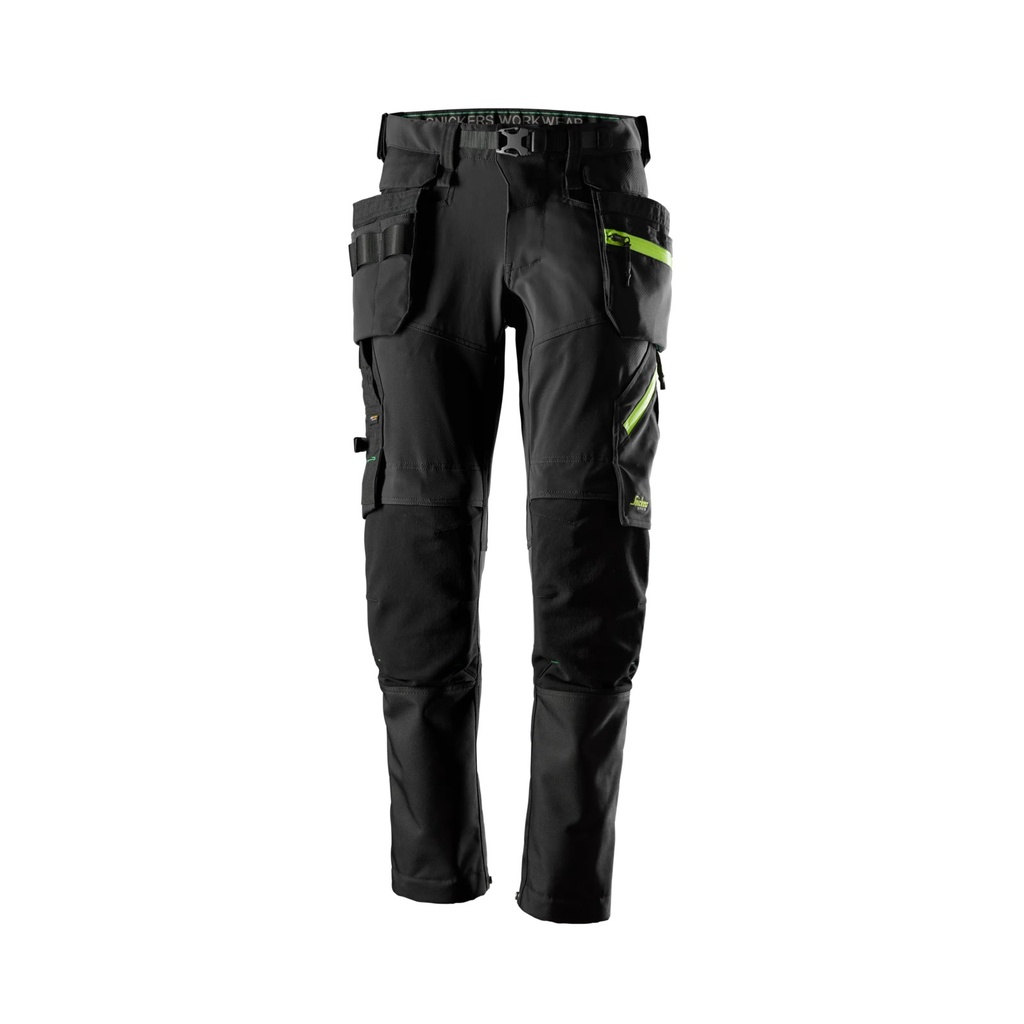 Snickers 6940 – FlexiWork, Pantalon en tissu extensible softshell avec poches holster amovibles (0467, 44)