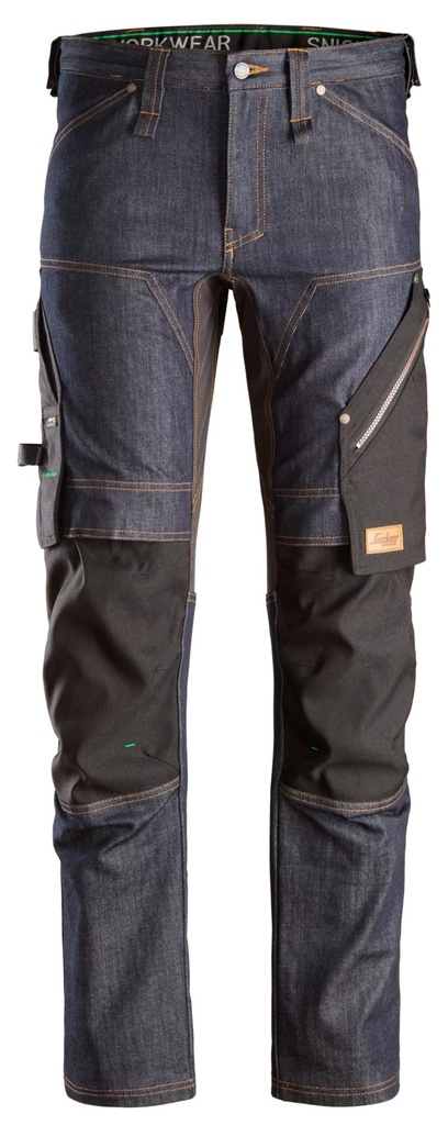 [69566504044] Snickers 6956 – FlexiWork, Pantalon de travail en denim (44)