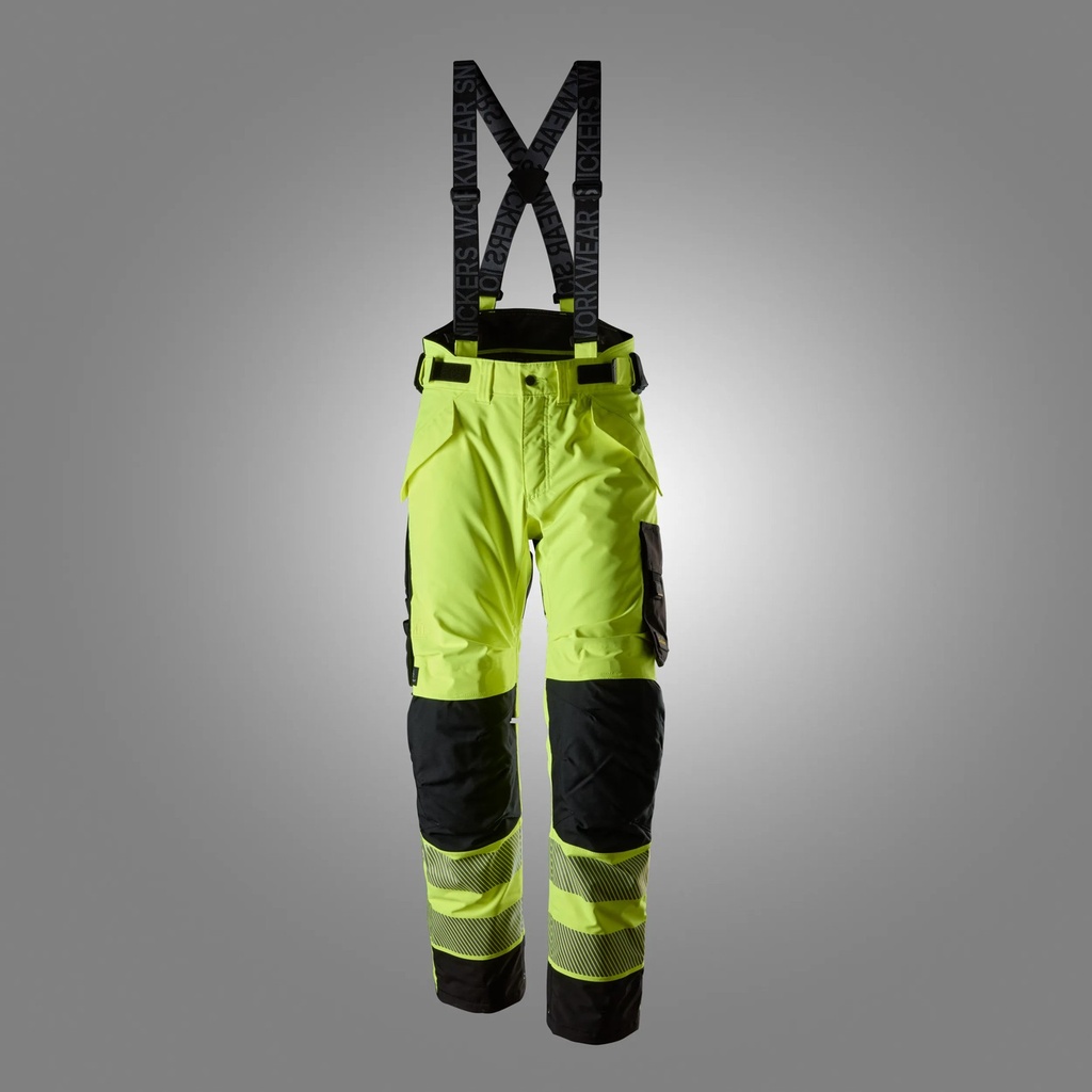 Snickers 6632 – Pantalon isolé, tissu extensible, haute visibilité, Classe 2