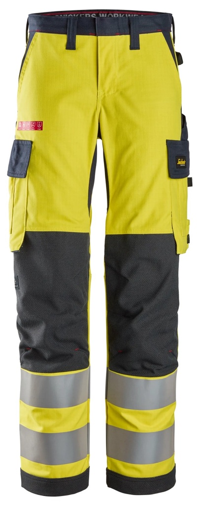 [67606695034] Snickers 6760 – ProtecWork, Pantalon de travail pour femme, haute visibilité, Classe 2 (34)