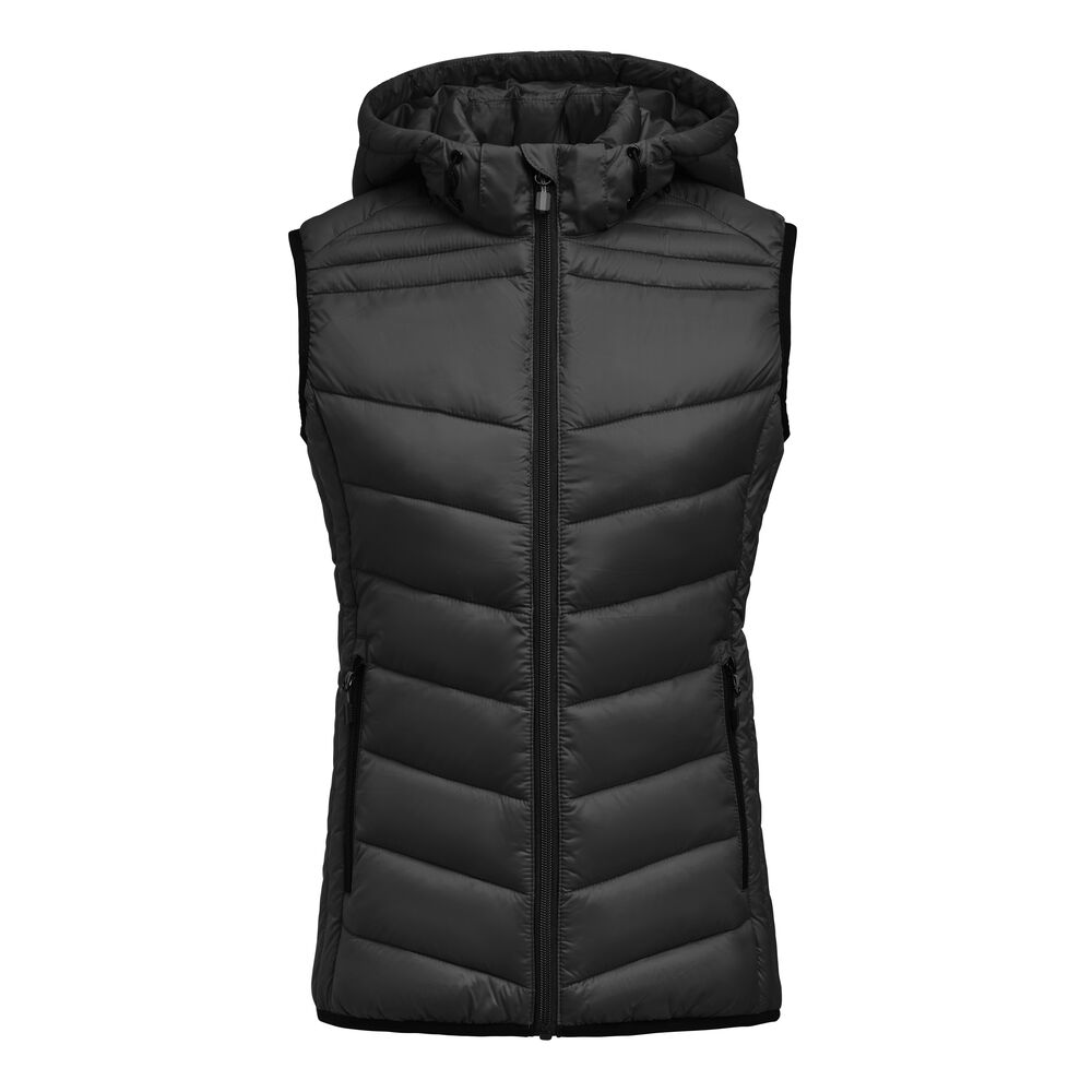 [2261082-900-3] Base - bodywarmer matelassé à capuche femme [2261082] (XS, 900 - Noir)