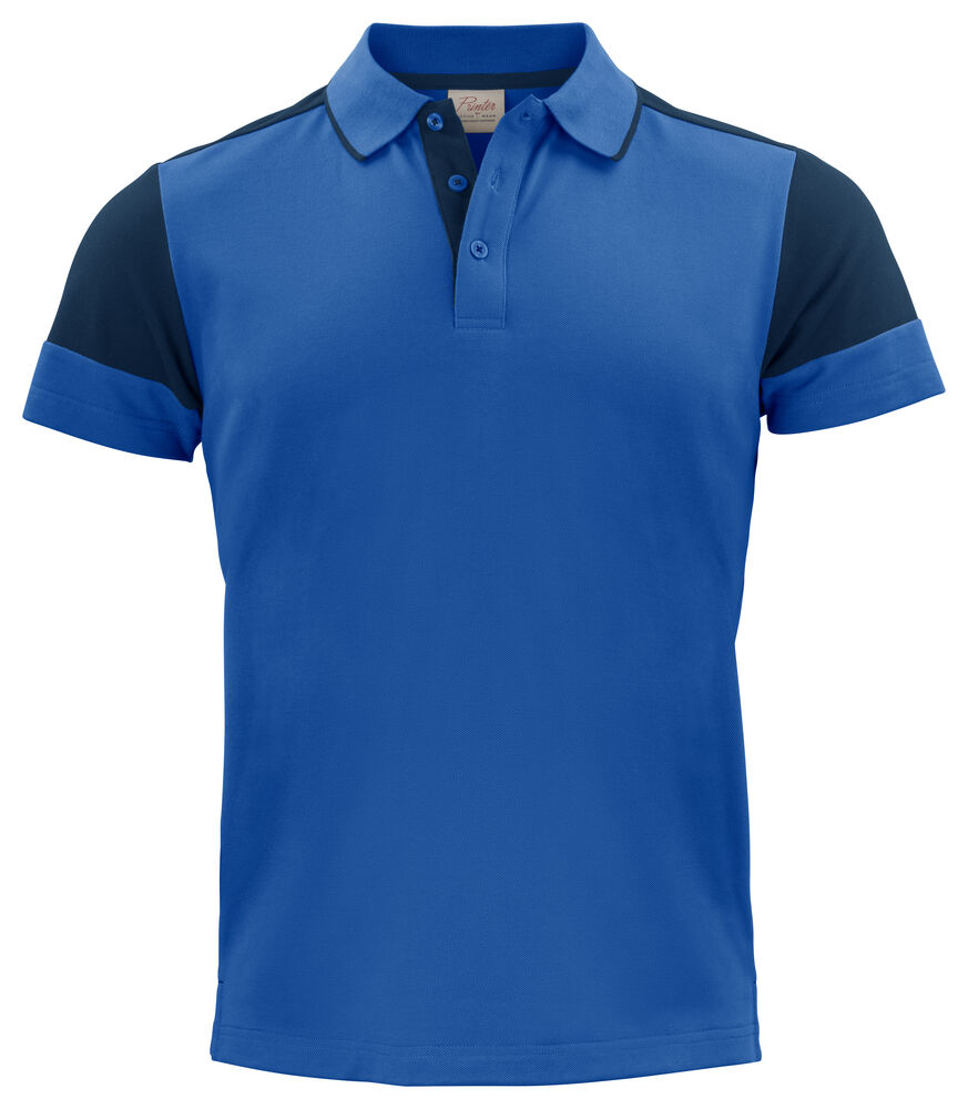 [2265024-5360-4] Prime - polo piqué bicolore homme [2265024] (S, 5360 - Cobalt/Marine)