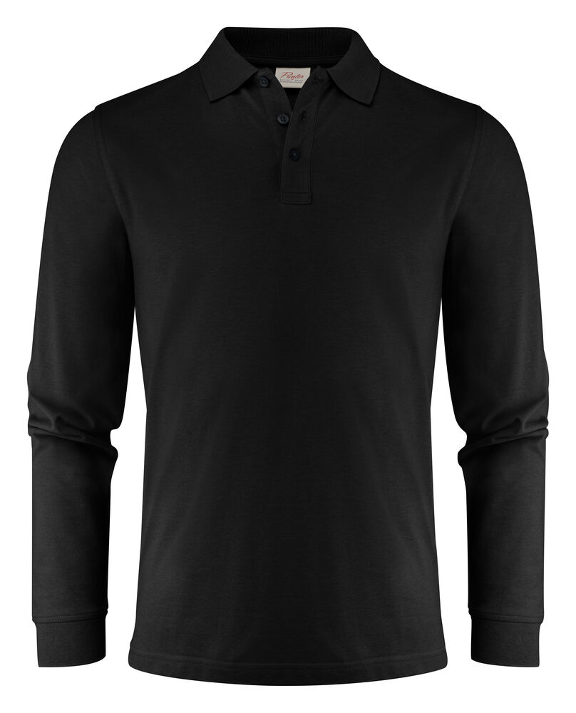 [2265026-900-4] Surf Pro L/S - polo piqué à manches longues homme [2265026] (S, 900 - Noir)