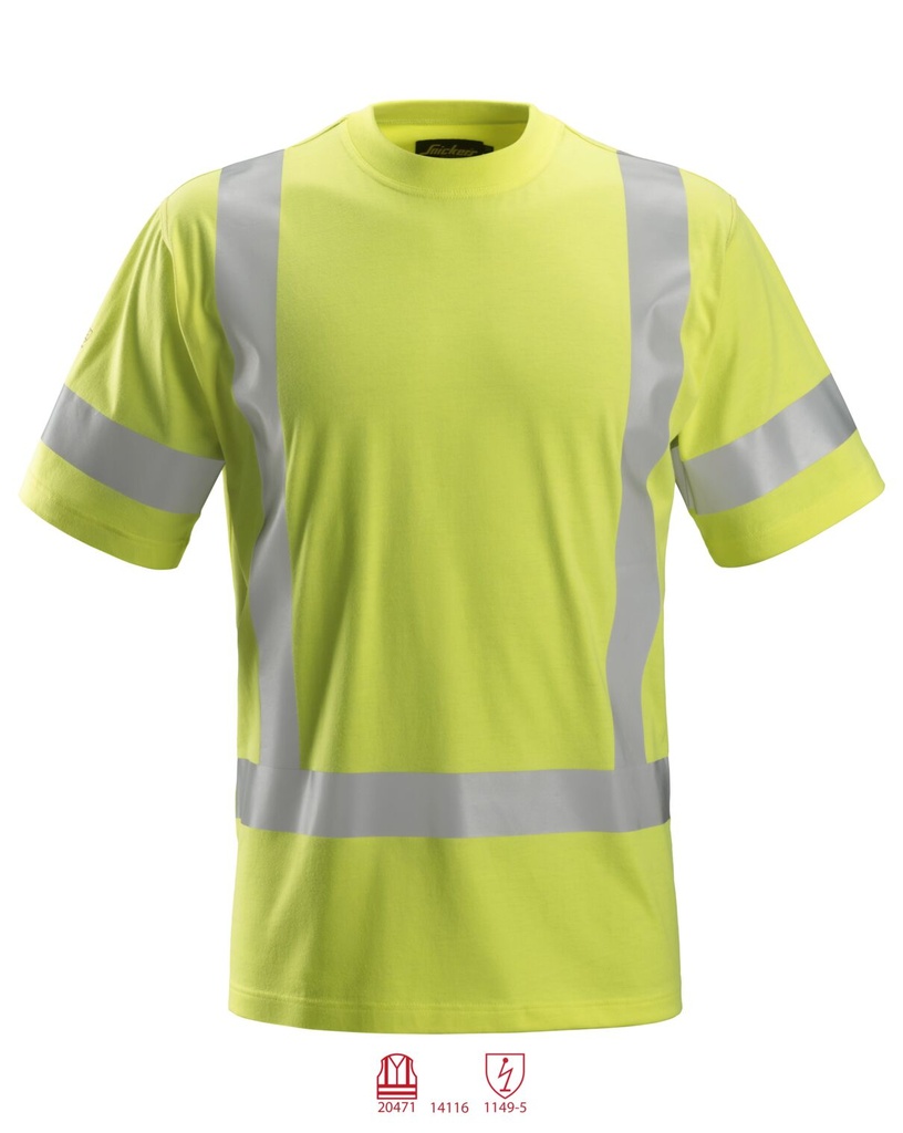 Snickers 2562- PW SS T-SHIRT HV CL3