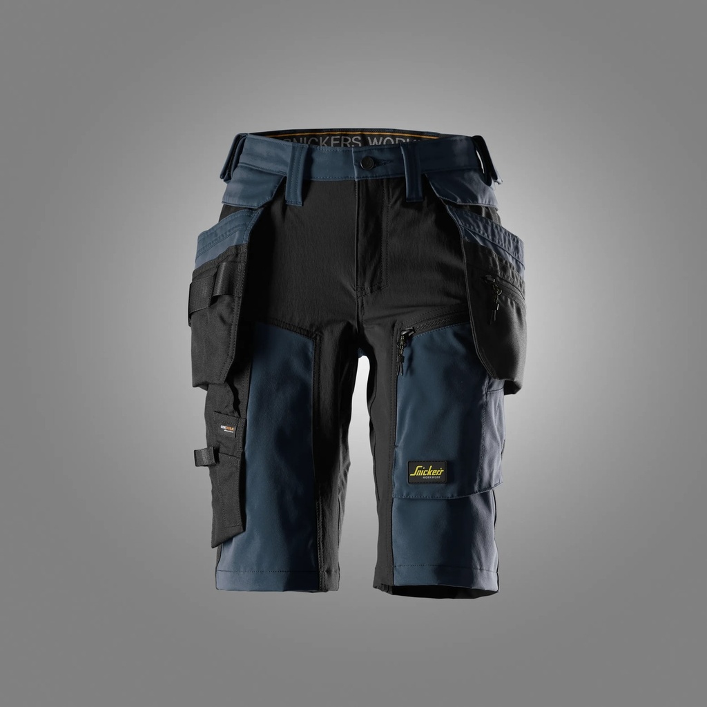 Snickers 6117 – AllroundWork, Short pour femme en tissu extensible avec poches holster détachables