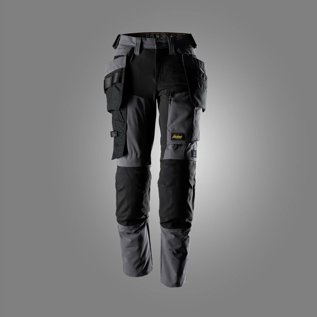 Snickers 6217 – AllroundWork, Pantalon pour femme en tissu extensible avec poches holster détachables