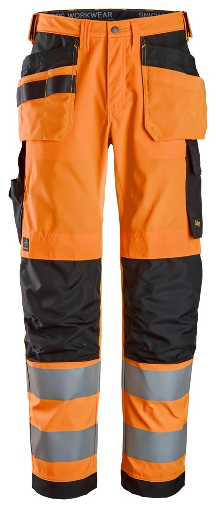 [62385504044] Snickers 6238 – Pantalon haute visibilité poches fourre-tout, Classe 2 (5504, 44, 44)