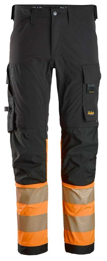 [63350455044] Snickers 6335 – Pantalon haute visibilité extensible 4 directions, Classe 1 (0455, 44, 44)