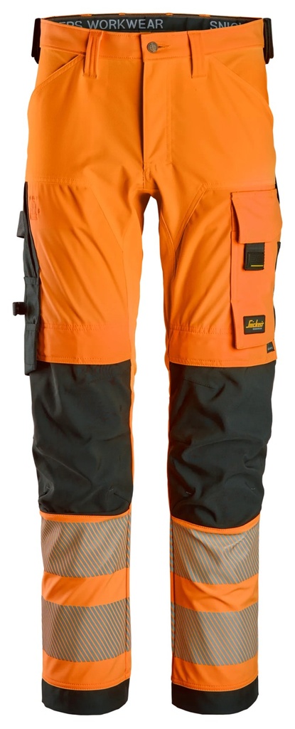 Snickers 6336 – Pantalon haute visibilité extensible 4 directions, Classe 2