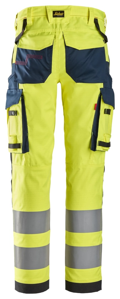 [63686695044] Snickers 6368 – Protecwork, Pantalon de travail extensible, Haute visibilité, Classe 2 (44, 44)