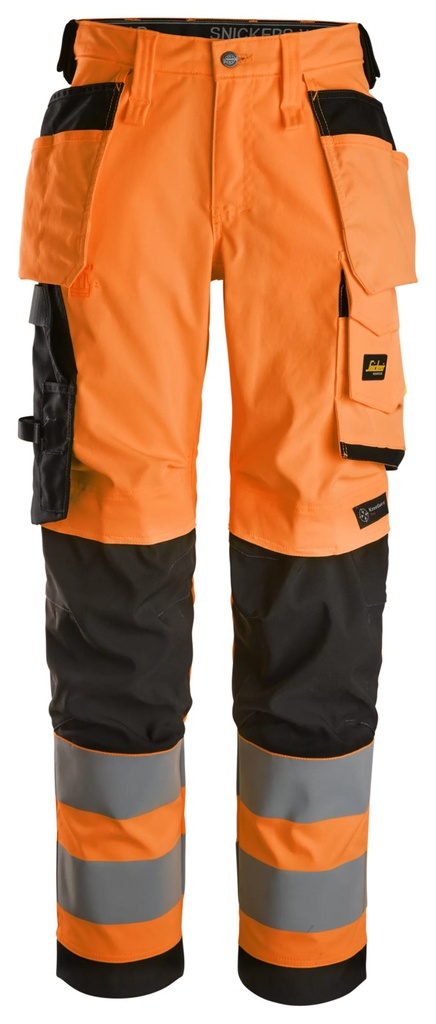 [67435504034] Snickers 6743 – Pantalon tissu extensible pour femme avec poches holster. HV cl 2 (5504, 34)
