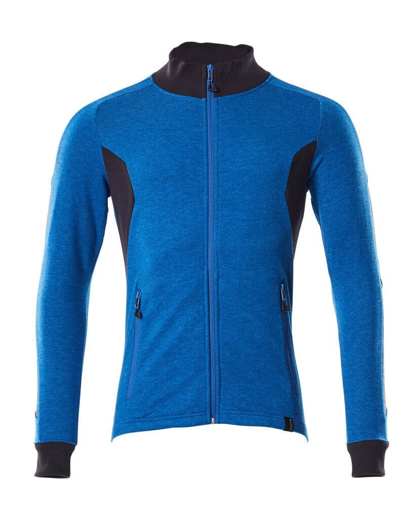 [18484-962-91010-XS] Mascot 18484 Sweatshirt zippé (91010- Bleu olympien/Navy foncé, XS)