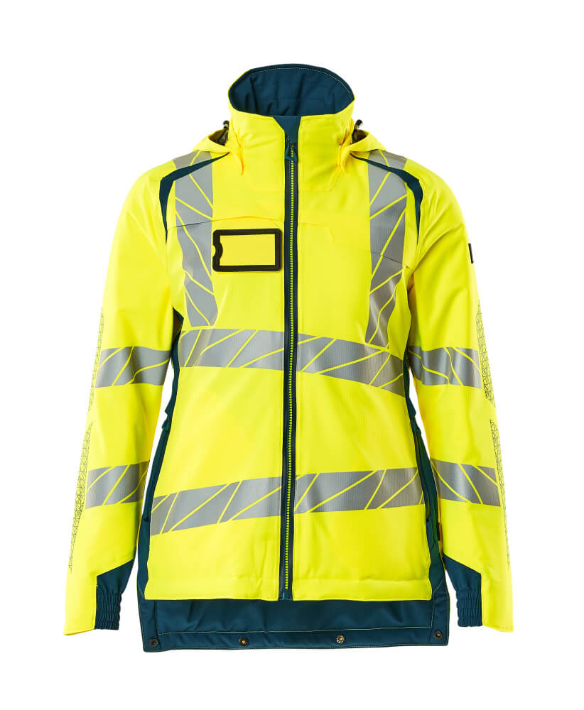 [19045-449-1744-XS] Mascot 19045 Veste d'hiver imperméable respirant (1744- Hi-vis Jaune/Bleu pétrole foncé, XS)