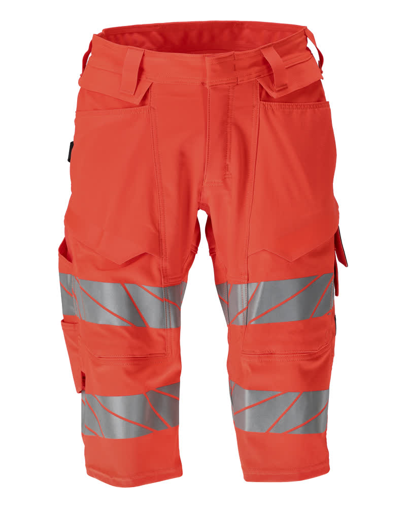 [19249-510-222-28.5] Mascot 19249 Short long de travail stretch avec poches flottantes (222- Hi-vis Rouge, C44)