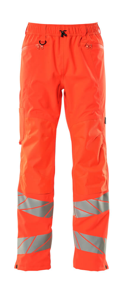 [19590-449-222-S] Mascot 19590 Surpantalon avec poches genoux avec poches flottantes (222- Hi-vis Rouge, S)