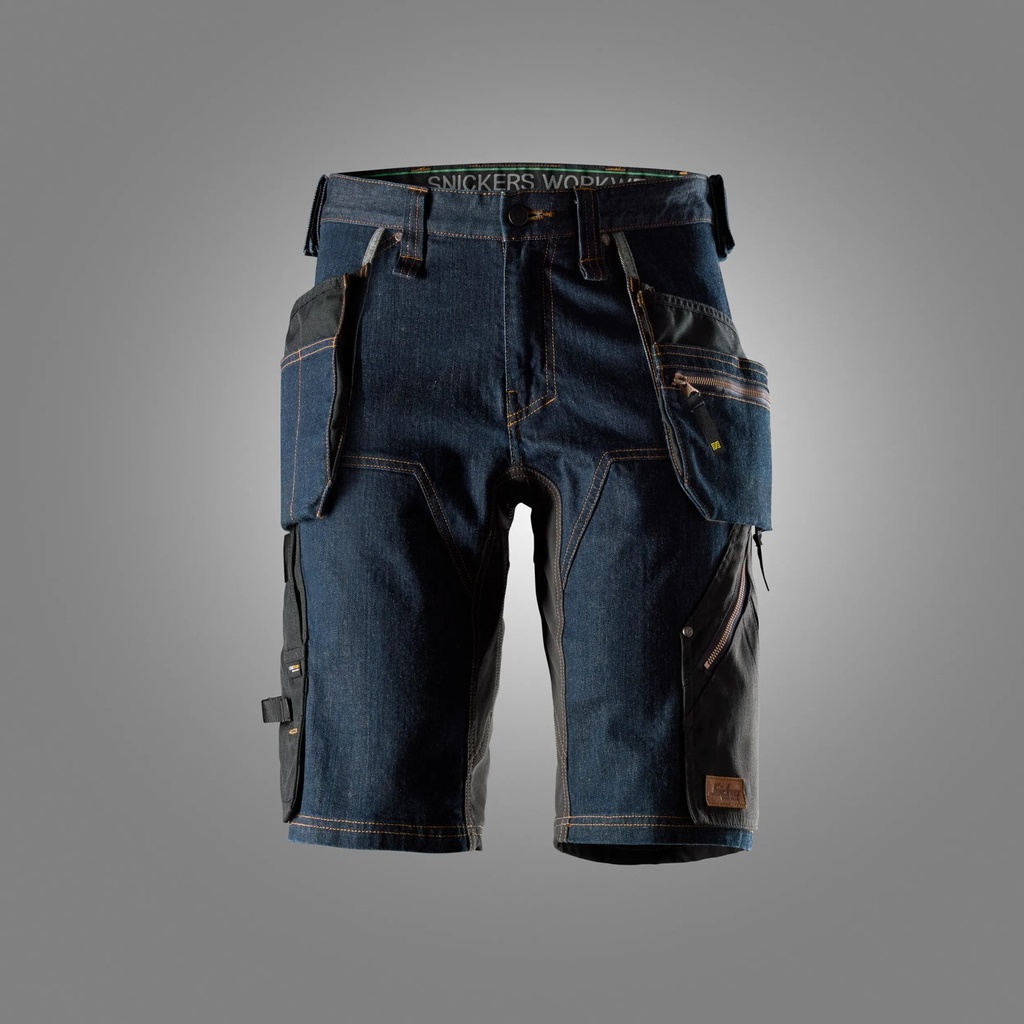 [61556504044] Snickers 6155 – FlexiWork, Short en denim avec poches holster (44)