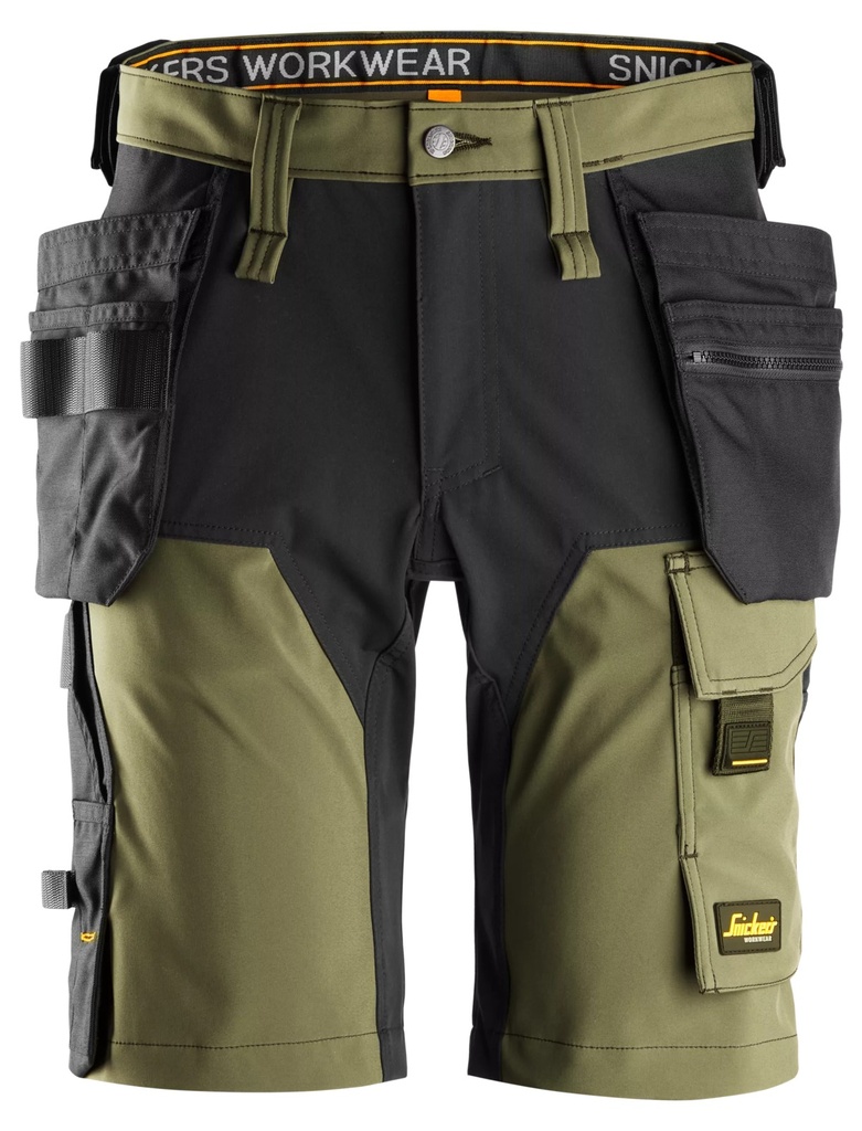 Snickers 6175 – AllroundWork, Short en tissu extensible dans 4 directions avec poches holster