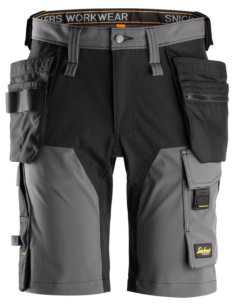 Snickers 6175 – AllroundWork, Short en tissu extensible dans 4 directions avec poches holster