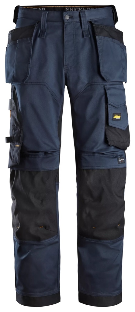 Snickers 6251 – AllroundWork, Pantalon en tissu extensible avec poches holster, coupe large