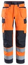 Snickers 6266 – ProtecWork, Pantalon de travail avec poches holster, haute visibilité classe 2