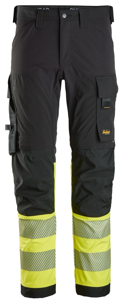 Snickers 6335 – Pantalon haute visibilité extensible 4 directions, Classe 1