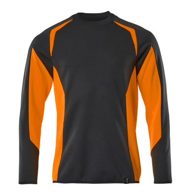 Mascot 22084 Sweatshirt coupe moderne (01014- Marine foncé/Hi-vis orange, XS)