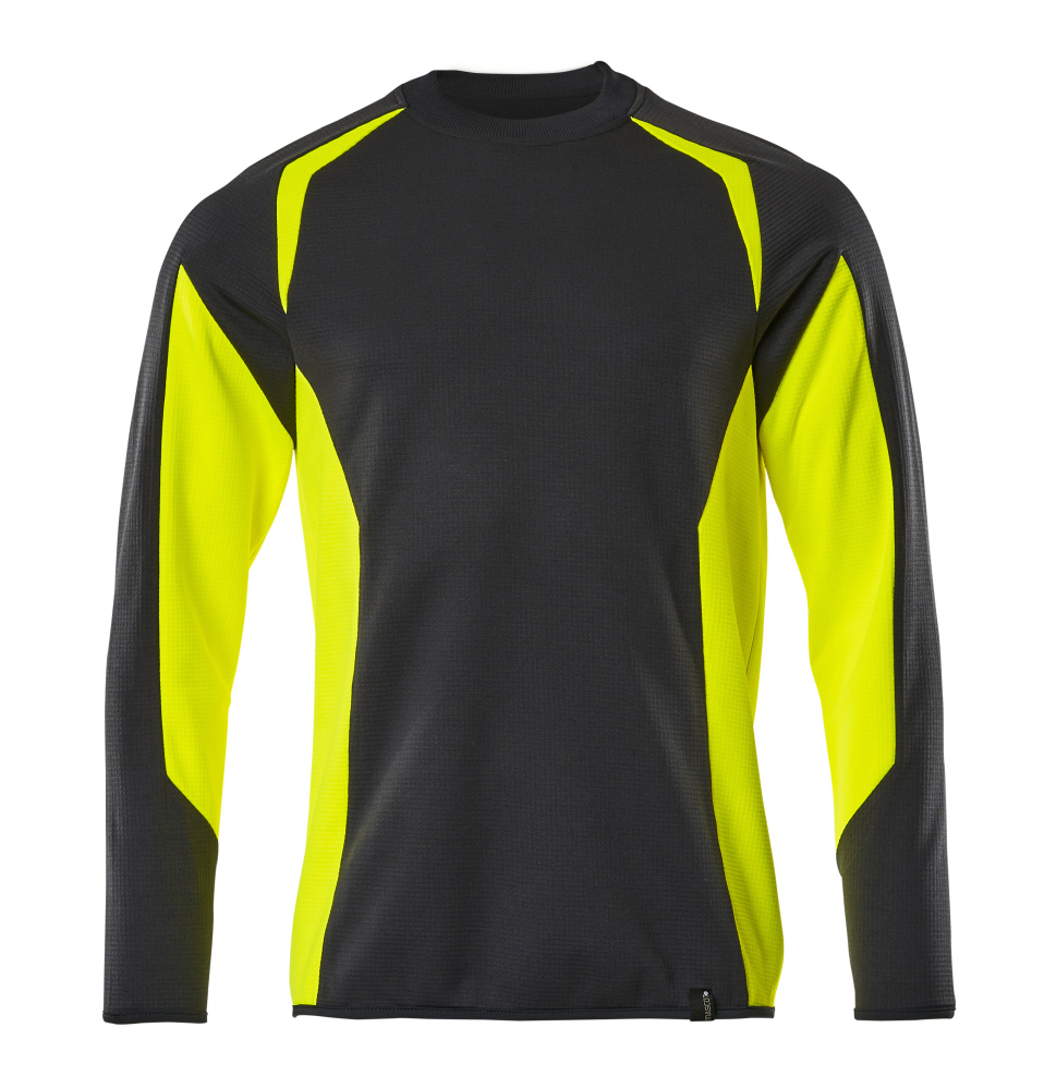 [22084-781-0917-XS] Mascot 22084 Sweatshirt coupe moderne (0917- Noir/Hi-vis jaune, XS)