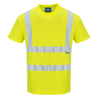 [S170YERXS] S170- T-shirt Hi-vis MC coton comfort (Jaune, XS)